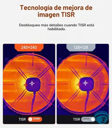 TC004Mini cámara térmica portátil para inspección, detectar fugas, puntos calientes, TISR 240 × 240, medición −20 a 450°C, IP54