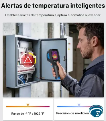 TC004 cámara térmica portátil para inspección eléctrica, mecánica, TISR hasta 512 × 384, Wi-Fi, Memoria 64GB, puntero láser