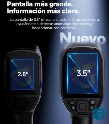 TC004 cámara térmica portátil para inspección eléctrica, mecánica, TISR hasta 512 × 384, Wi-Fi, Memoria 64GB, puntero láser