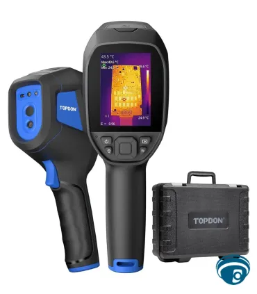 TC005 cámara térmica para mantenimiento eléctrico y detección de fugas, TISR, cámara 2MP, pantalla de 3.5", memoria 64GB, Wi-Fi