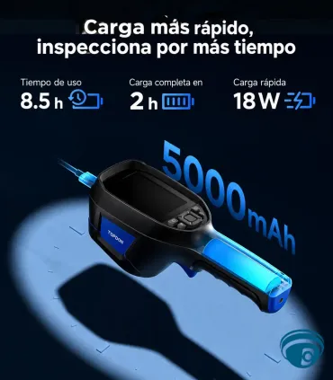 TC005 cámara térmica para mantenimiento eléctrico y detección de fugas, TISR, cámara 2MP, pantalla de 3.5", memoria 64GB, Wi-Fi