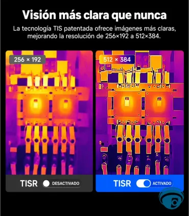 TC005 cámara térmica para mantenimiento eléctrico y detección de fugas, TISR, cámara 2MP, pantalla de 3.5", memoria 64GB, Wi-Fi