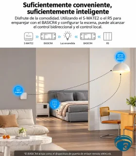 BASICR4 interruptor inteligente Wi-Fi de un canal para luces y cargas resistivas, con control por app, Magic Switch Mode