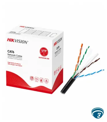 DS-1LN6OUSPE cable de red Cat.6 UTP bobina de 305 m con conductor de cobre sólido 23 AWG con cubierta PE