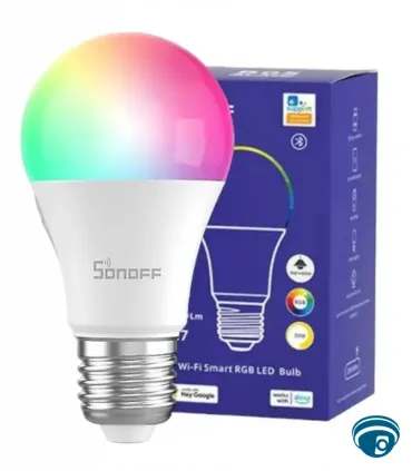B05-BL-A19 bombilla LED inteligenteWi-Fi, Bluetooth y temperatu RGBCW E26 con brillo regulable y luz RGB para hogares conectados