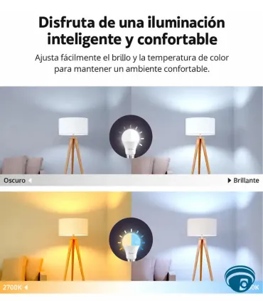 B05-BL-A19 bombilla LED inteligenteWi-Fi, Bluetooth y temperatu RGBCW E26 con brillo regulable y luz RGB para hogares conectados