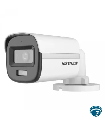 DS-2CE10DF0T-LPFS cámara fija mini bullet para vigilancia exterior con ColorVu, Smart-Hybrid Light y audio coaxial