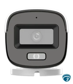 DS-2CE10DF0T-LPFS cámara fija mini bullet para vigilancia exterior con ColorVu, Smart-Hybrid Light y audio coaxial