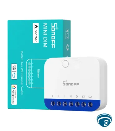 MINI-DIM interruptor dimmer inteligente para iluminación regulable, con Matter, calibración y monitoreo de potencia Wi-Fi