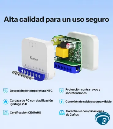 MINI-DIM interruptor dimmer inteligente para iluminación regulable, con Matter, calibración y monitoreo de potencia Wi-Fi
