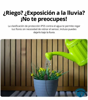 MS01 Sensor inteligente de humedad del suelo para plantas, capacitivo IP55 con conexión RJ9 para monitoreo y riego automatizado