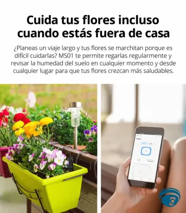MS01 Sensor inteligente de humedad del suelo para plantas, capacitivo IP55 con conexión RJ9 para monitoreo y riego automatizado