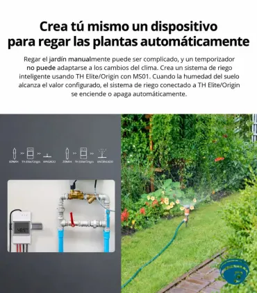 MS01 Sensor inteligente de humedad del suelo para plantas, capacitivo IP55 con conexión RJ9 para monitoreo y riego automatizado