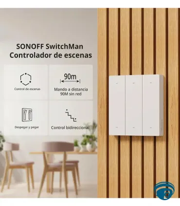 R5W Controlador de escenas de seis botones para dispositivos eWeLink-Remote, con activación sin conexión de red