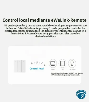 R5W Controlador de escenas de seis botones para dispositivos eWeLink-Remote, con activación sin conexión de red