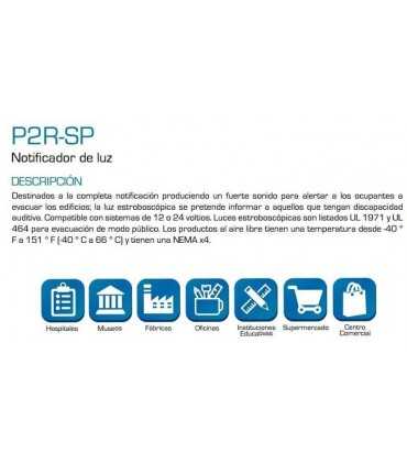 P2R-SP Notificador de Luz y Sirena , Coinser, Alarma Inalámbrica Guatemala