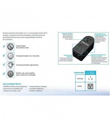 FVP-1201N PROTECTOR DE VOLTAJE FORZA SURGE ZION 2K10 , Forza, Reguladores de Voltaje y Supresores de Pico Guatemala