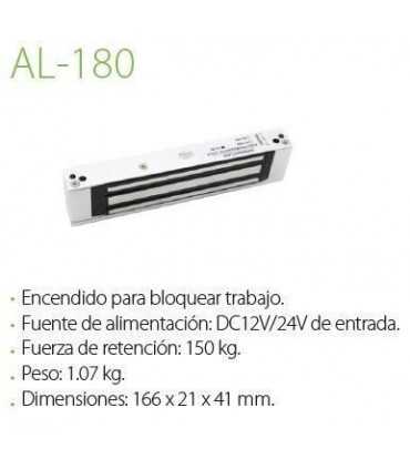 AL-180 electroimán para control de acceso 150 kg, cerradura electromagnética con alimentación DC12V/DC24V , ZKTeco, Chapas Guatemala
